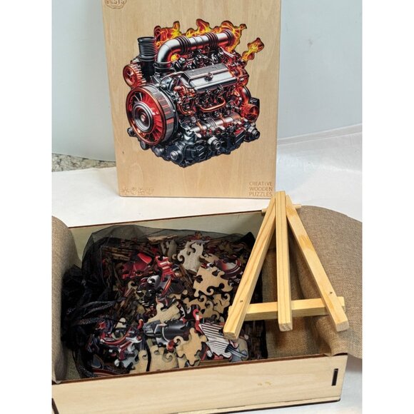 Creative Wooden Puzzles Set W/ Ironclad Dynamo Ocean Mug & Mechanical Steam Trai - Picture 6 of 16